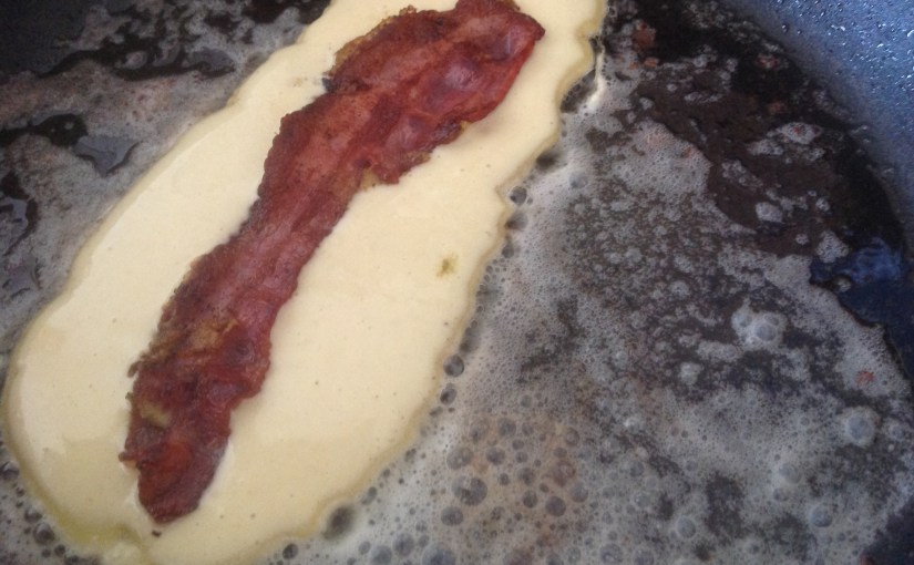 Baconpannekaker med en&nbsp;vri.