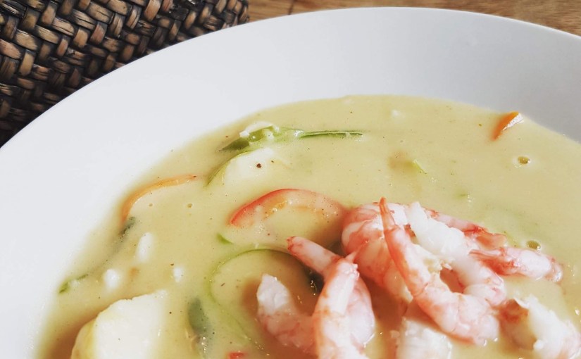 En krydret fiskesuppe.